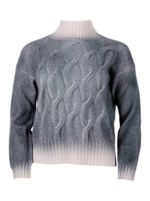 PLOUMANAC'H: Strickpullover mit Rundhalsausschnitt - Rundhalspullover - Grau