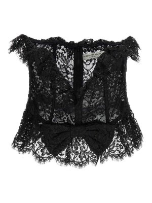 ALESSANDRA RICH: Tops & Tank tops - Lace Bow Bustier Top
