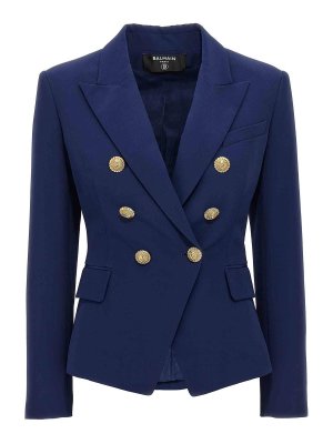 スーツ TAGLIATORE Women Suit Jackets JJASMINE10BI1305 Blue Tagliatore Garment Dyed Cotton Ramie Blue BLazer Jacket