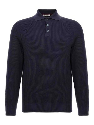 Tシャツ・カットソー BOTTEGA VENETA LONG SLEEVES POLO Bottega Veneta Knotted Twill Long Sleeve Polo Shirt 54 US 44