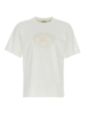 BURBERRY: t-shirts - Logo Embroidery T-Shirt