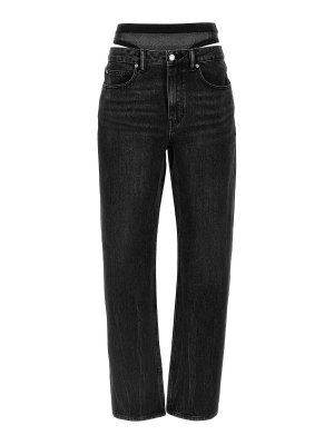 ALEXANDER WANG: ブーツカットジーンズ - ブーツカットジーンズ - 黒