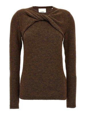 ISABEL MARANT: Suéteres con cuello pico - Suéter Cuello Redondo - Marrón
