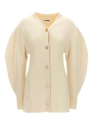 JIL SANDER: カーディガン - カーディガン - 白