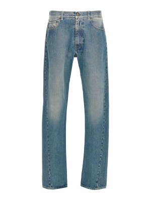 Maison Margiela: bootcut jeans - Washed Denim Jeans