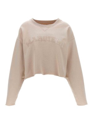 Maison Margiela: Sweatshirts und Pullover - Sweatshirt - Nude