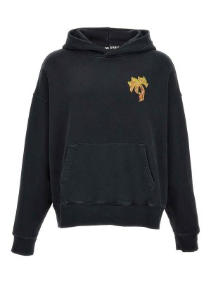 Palm Angels: Sweatshirts & Sweaters - Burning Palm Hoodie