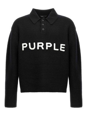 PURPLE BRAND: cardigans - Logo Embroidery Sweater