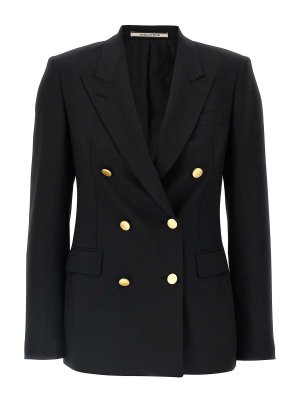 ジャケット Moschino Single-breasted martingale blazer (A05125424 3555) Moschino Single-Breasted Martingale Blazer - Black