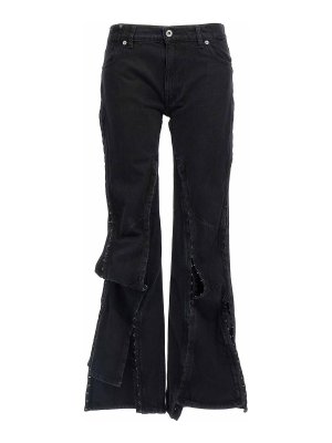 Y/PROJECT: Jeans boot-cut - Jeans Boot-Cut - Negro