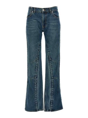 Y/PROJECT: bootcut jeans - Evergreen Hook And Eye Jeans