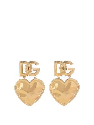 DOLCE & GABBANA: Earrings - Heart Logo Earrings