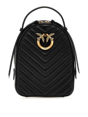 Pinko Backpack with logo - Black - Women | 102530A1J2Z99Q
