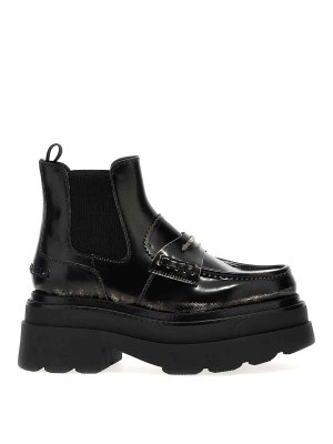 ショートブーツ・ブーティ MOSCHINO 'Clown' ankle boots Black  MA21104C0LMF0 Moschino Clown Ankle Boots - Black - Women | MA21104C0LMF0000