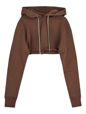 RICK OWENS: Sweatshirts & Sweaters - Cropped hoodie