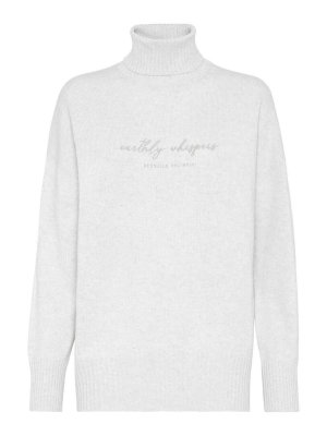 BRUNELLO CUCINELLI: Cuellos altos y polos - Suéter Con Cuello Alto - Blanco