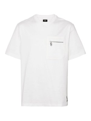 FENDI: t-shirts - `Ff` Pocket T-Shirt