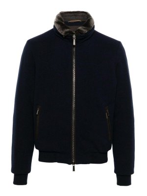 MOORER: Kurze Daunenjacken - Daunenjacke - Dunkelblau