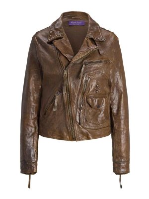 POLO RALPH LAUREN: leather jacket - `Andrea` Leather Jacket