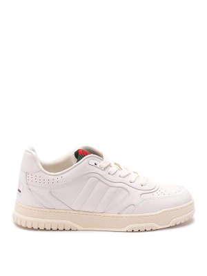 GUCCI: trainers - Leather `Re-Web` Sneakers