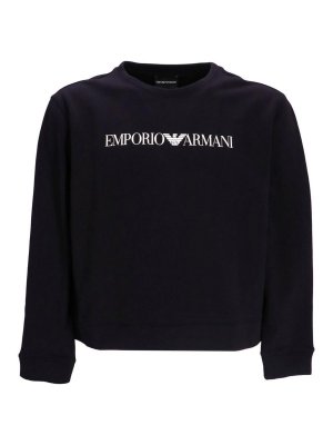 EMPORIO ARMANI: Sweatshirts & Sweaters - Logo Cotton Sweatshirt