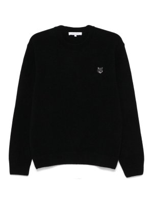 MAISON KITSUNÉ: Pull col rond - Pull Col Rond - Noir