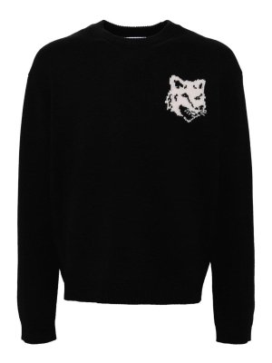 MAISON KITSUNÉ: Pull col rond - Pull Col Rond - Noir