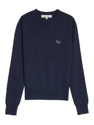 MAISON KITSUNÉ: Pull col rond - Pull Col Rond - Bleu