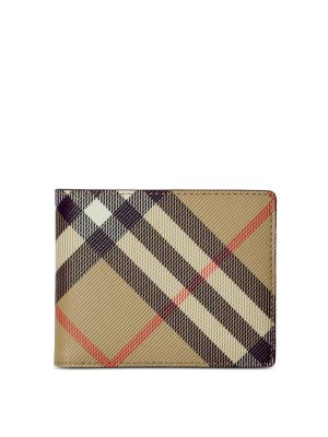 BURBERRY: wallets & purses - Check Bifold Wallet