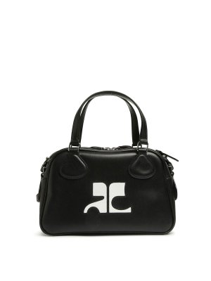 Courreges: cross body bags - Leather Bowling Bag