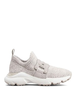 Santoni White Sneaker In Perforated Leather