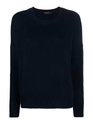 Tシャツ・カットソー CHLOE Dark Blue Wool Blend Sweater Logo cotton fleece sweatshirt in blue - Chloe | Mytheresa