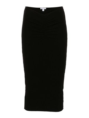 Patou Signature Pleated Midi Skirt - Black - Women