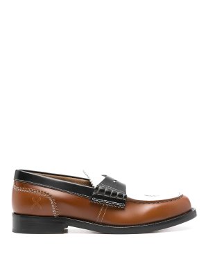 COLLEGE: classic shoes - Colourblock Leather Loafers