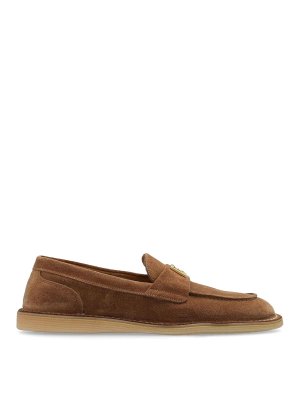 DOLCE & GABBANA: Loafers & Slippers - Suede Loafers With Logo