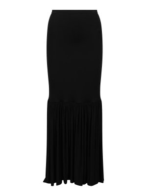 Alessandra Rich Long Wool Skirt - Black - Women