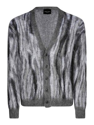 ROBERTO COLLINA: cardigans - Knit Ls Jacquard Cardigan