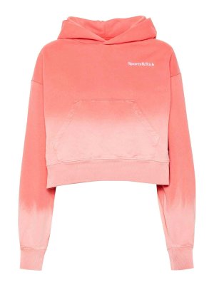 SPORTY & RICH: Sweatshirts & Sweaters - Serif Logo Embroidered