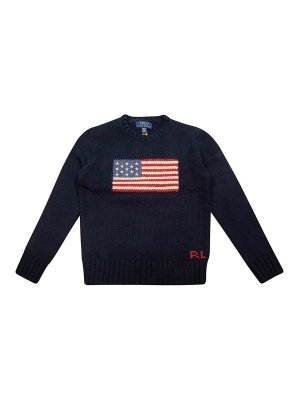 RALPH LAUREN: U-Boot-Ausschnitt - U-Boot-Pullover - Dunkelblau
