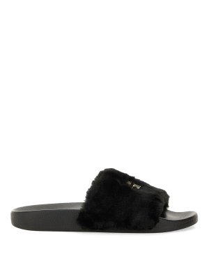 Versace Jeans Couture: sandals - Slide Sandal With Logo