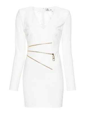 ELISABETTA FRANCHI: Kurze Kleider - Kurzes Kleid - Weiß