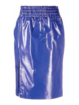 TOM FORD: Faldas de cuero - Falda De Cuero - Azul
