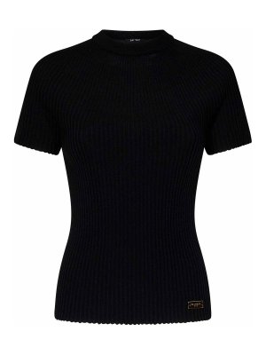 Balmain: Pull col rond - Pull Col Rond - Noir