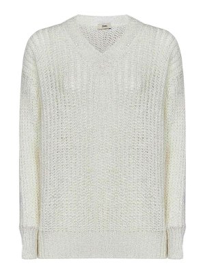 HERNO: crew necks - Alpaca Blend Knit V-Neck Sweater