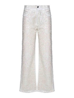 P.A.R.O.S.H.: ブーツカットジーンズ - ブーツカットジーンズ - 白