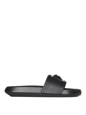 VERSACE: ロファー＆スリッパ - ローファー - 黒