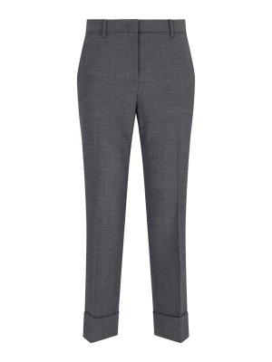 INCOTEX: casual trousers - Straight Wool Trousers