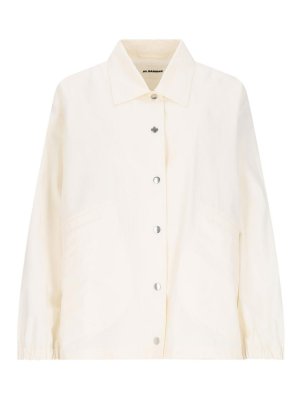 JIL SANDER: shirts - Single-breasted Logo Jacket