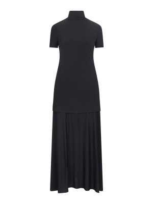 JIL SANDER: knee length dresses - Draped Midi Dress