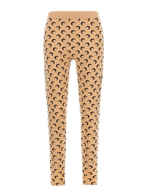 MARINE SERRE: Leggings - Leggings - Beige